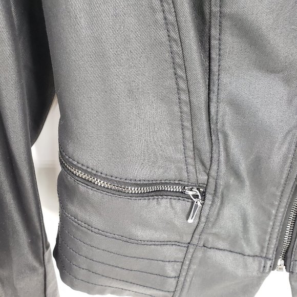 White House Black Market Coated Denim Moto Jacket - Picture 8 of 12